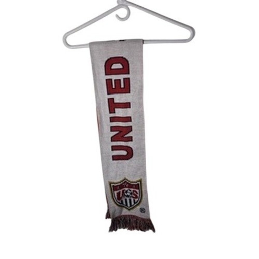 US Soccer National Team Scarf Red White Blue Knit Reversible We Stand United